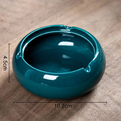 DecorBites™ Glazed Porcelain Ashtray: Stylish Desk Decoration & Gift for Boyfriend