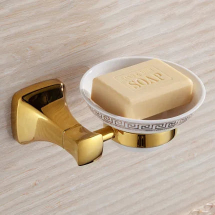 ™ Gold Bathroom Hardware Set for Towels, Paper, Brushes, and More