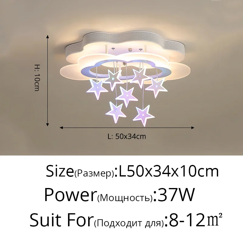 DecorBites™ Cartoon Bat LED Ceiling Light for Child Bedroom and Study Room