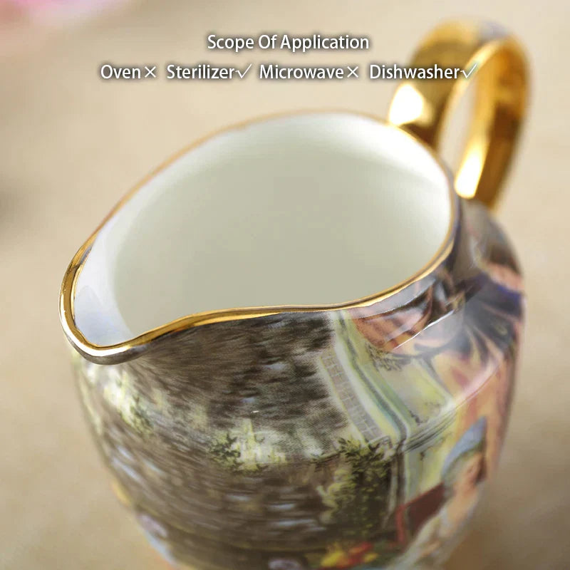 DecorBites™ Bone China Milk Jug: Elegant Ceramic Creamer for Tea, Coffee, Espresso