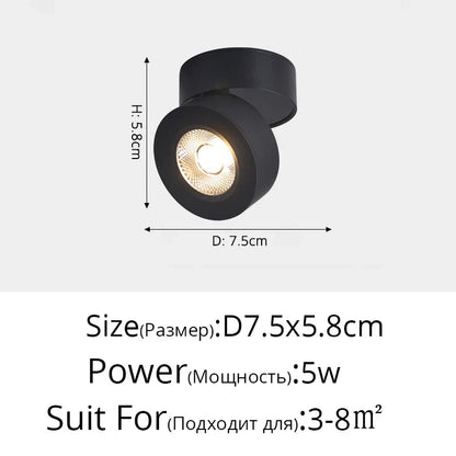™ LED Adjustable Angle Spotlight Ceiling Lights for Background Wall and Aisle
