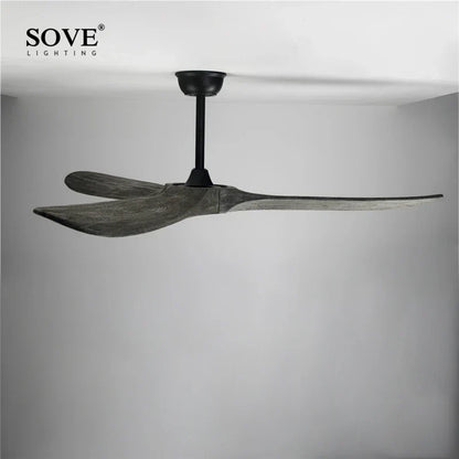 DecorBites™ 60" Solid Wood DC Ceiling Fan with Remote Control