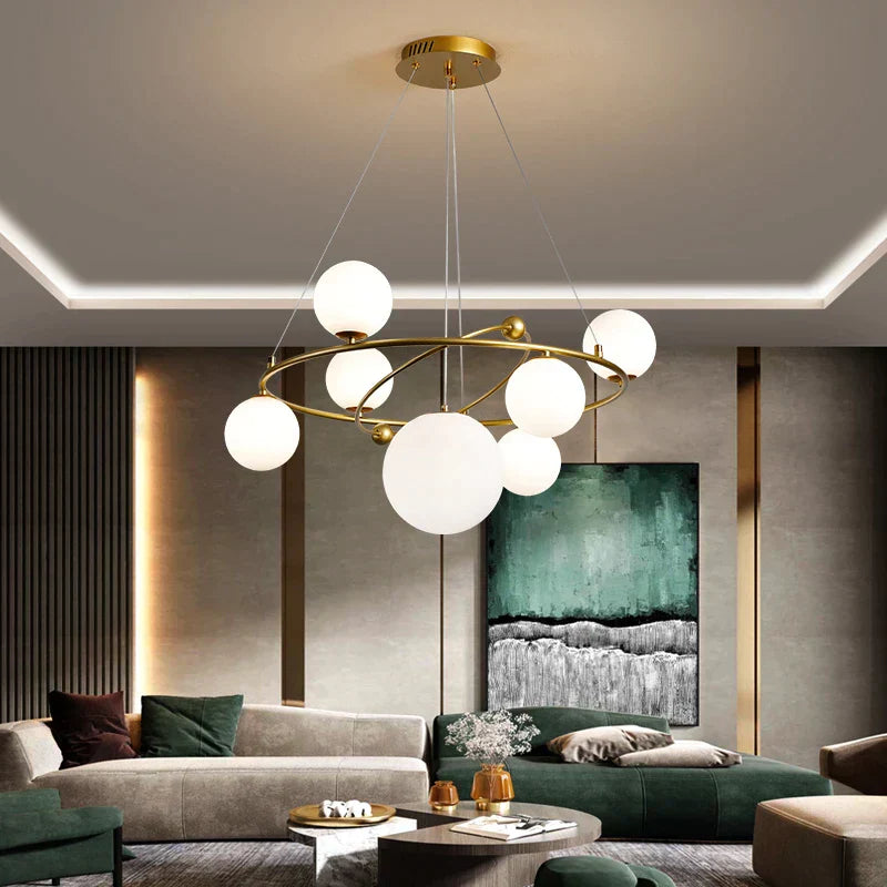 ™ Gold LED Chandelier Rings for Living Kitchen Bedroom Dining Room