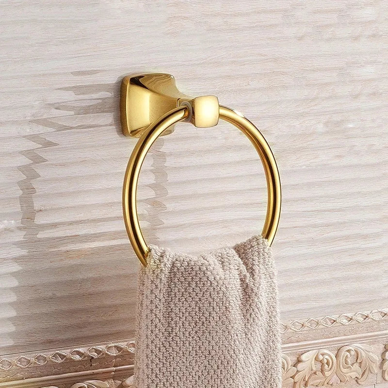 ™ Gold Bathroom Hardware Set for Towels, Paper, Brushes, and More