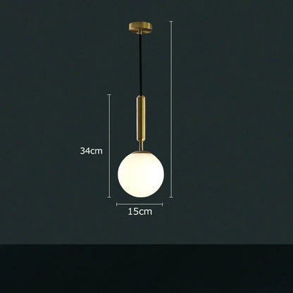 DecorBites™ Glass Planet Pendant Light: Modern LED Nordic Hanging Lamp for Living Bedroom Susp...