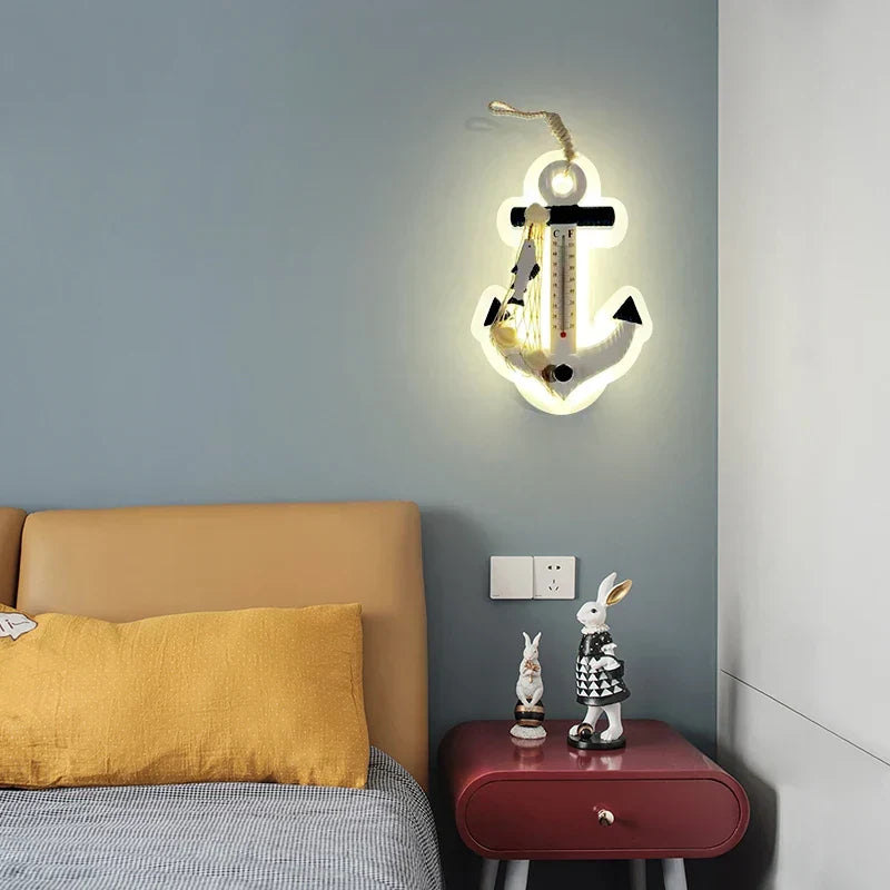 ™ Kids LED Ship Rudder Wall Light - Mediterranean Decor Ocean Theme