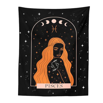 DecorBites™ Celestial Constellation Tapestry Moon Phase Wall Hanging for Unique Home Décor