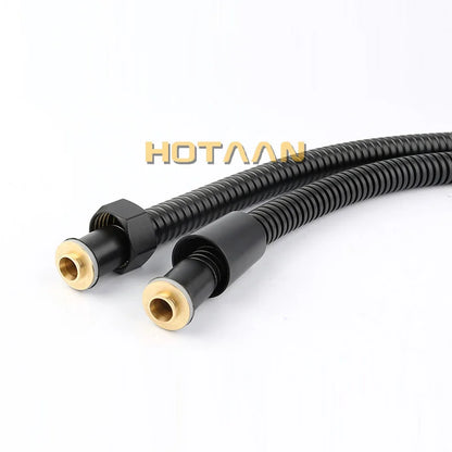 DecorBites™ Black Stainless Steel Flexible Shower Hose Pipe with Double Lock & EPDM Inner Tubes.