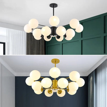 DecorBites™ Black/Gold Glass Pendant Light for Living Room Bedroom Restaurant