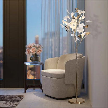 DecorBites™ Ginkgo Flower Floor Lamp - Modern LED Decor for Home Living Room