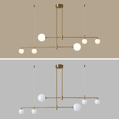 ™ Gold Copper Glass Ball Chandelier Pendant for Dining Room & Kitchen