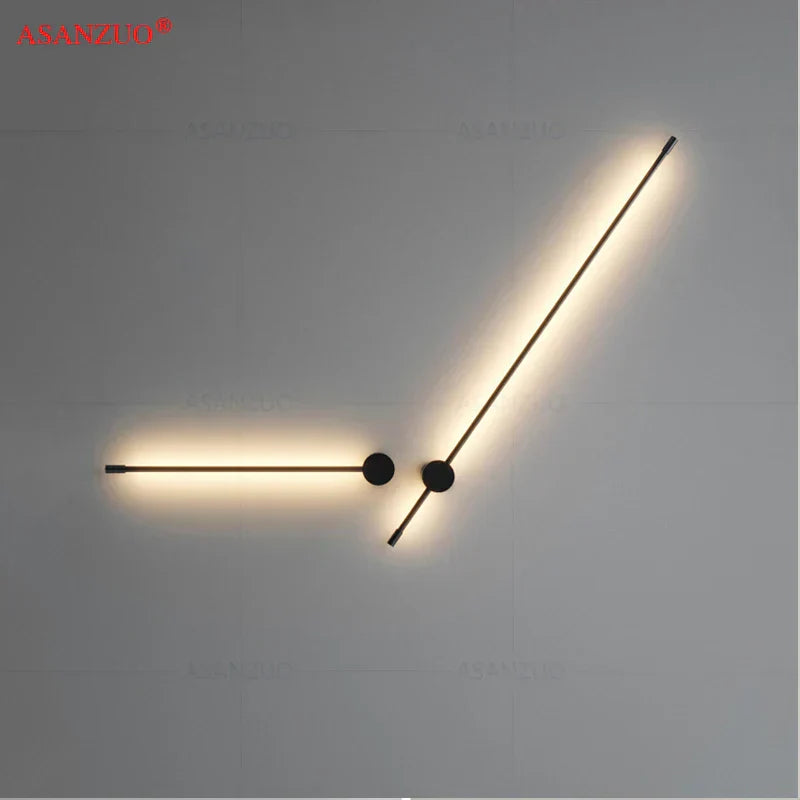 DecorBites™ Black Gold Aluminum LED Wall Sconce, Modern Home Decor for Living Room, Bedroom