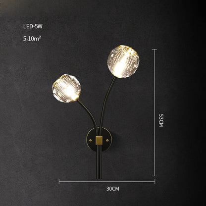 DecorBites™ Crystal Stone Designer LED Wall Sconce for Bedroom and Corridor
