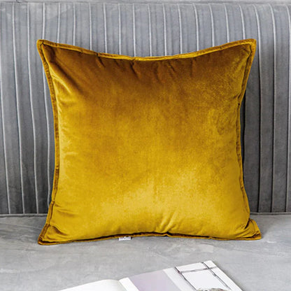 DecorBites™ Gold Geometry Cut Velvet Embroidered Lumbar Pillow Cover Chic Style 35x50cm