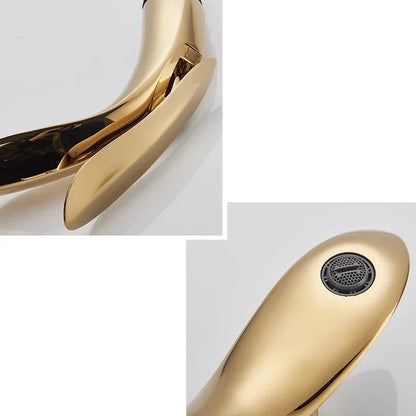 ™ Golden Rose Bathroom Faucet Waterfall Basin Mixer Taps - Luxury Single Hole