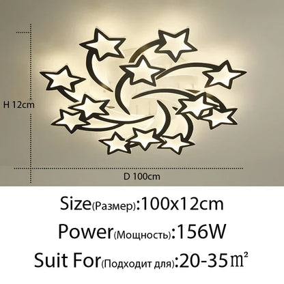 DecorBites™ LED Chandelier: Modern Dimmable Indoor Lighting for Bedroom, Hall, Living Room