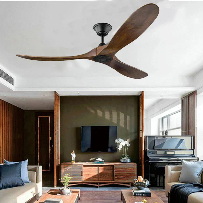 DecorBites™ 70" Ceiling Fan Remote Control DC Motor Wood Blades High Quality Design