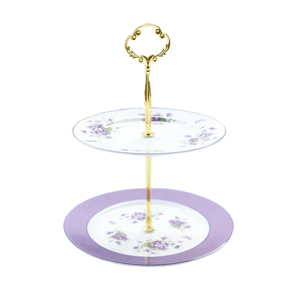 DecorBites™ Blue Dream Tea Set: Cup, Saucer, Milk Jar, Sugar Bowl, Plates & More