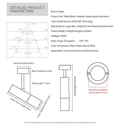 DecorBites™ LED Ceiling Spotlights 7W 360+90 Rotation for Home & Commercial Lighting