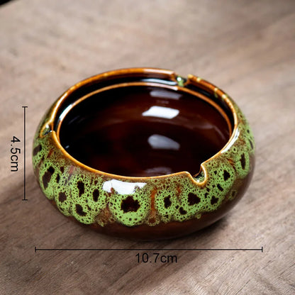 DecorBites™ Glazed Porcelain Ashtray: Stylish Desk Decoration & Gift for Boyfriend