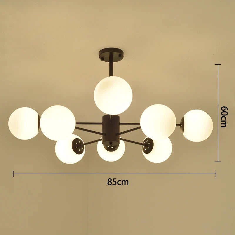 DecorBites™ Black/Gold Glass Pendant Light for Living Room Bedroom Restaurant