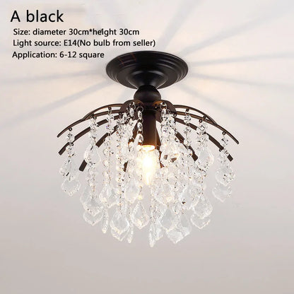 DecorBites™ Crystal Ceiling Light: Luxury Modern Chandelier for Home Living Spaces