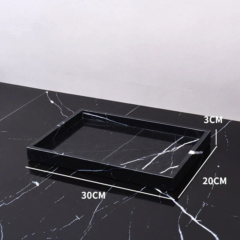 DecorBites™ Black Marquina Marble Bathroom Set cue.opti