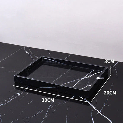 DecorBites™ Black Marquina Marble Bathroom Set cue.opti