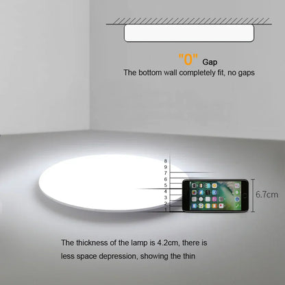 DecorBites™ LED Ceiling Light: Modern Ultra-thin Panel, 6-48W, Surface Mounted for Living Room
