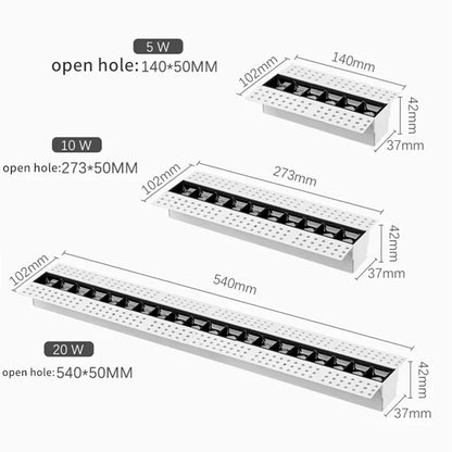DecorBites™ Led Magnetic Downlight: Modern, Recessed, 90Ra, Indoor Ceiling Linear Grille Spot Lighting
