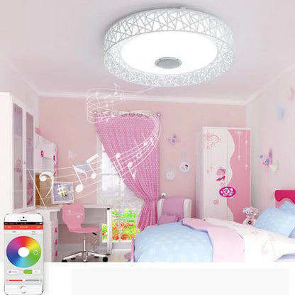 DecorBites™ Bluetooth Speaker Ceiling Light 36W | Bedroom Music Party Lamp with Remote Control