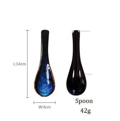 DecorBites™ Ceramic Salad Bowl Set - Japanese Style Eco-Friendly Tableware