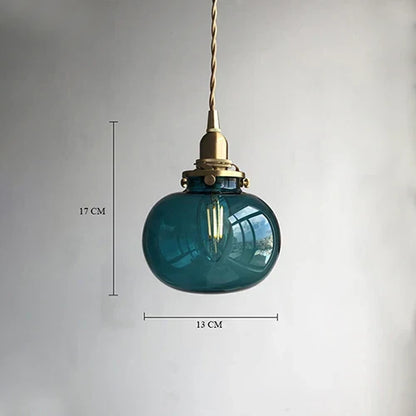 DecorBites™ Brass Pumpkin LED Pendant Light - Japanese Style Bedroom Suspension