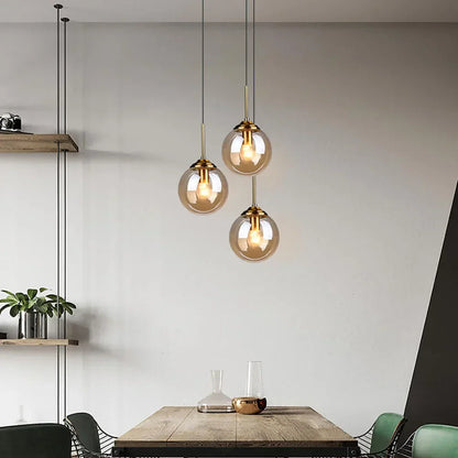 DecorBites™ Glass Ball Pendant Lamps: Modern Lighting for Bar, Restaurant, Bedroom