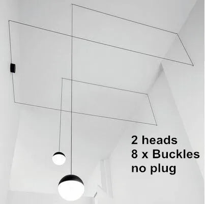 DecorBites™ Geometric Glass Ball LED Pendant Chandelier Ceiling Lamp for Living Dining Bedroom