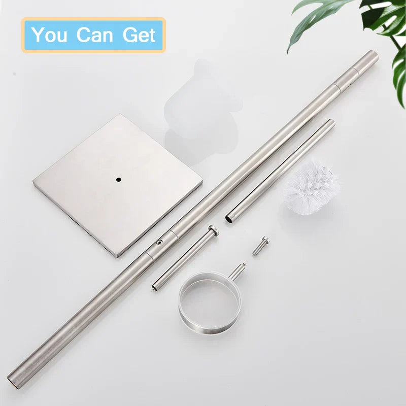 DecorBites™ Bathroom Set: Toilet Brush Rack, Toilet Paper Holder, & Accessories