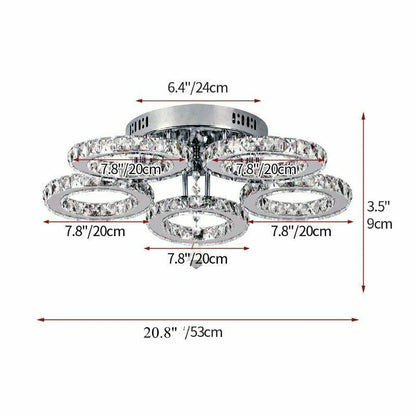 DecorBites™ Crystal Nordic LED Ceiling Chandelier for Modern Indoor Lighting