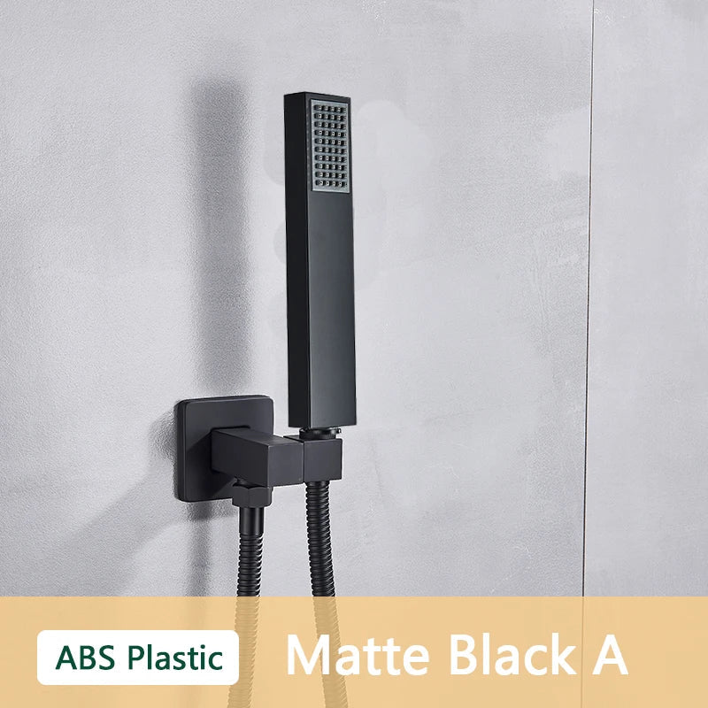 DecorBites™ ABS Plastic Hand Shower with Hose, Bracket | Wall Mounted Handheld Shower
