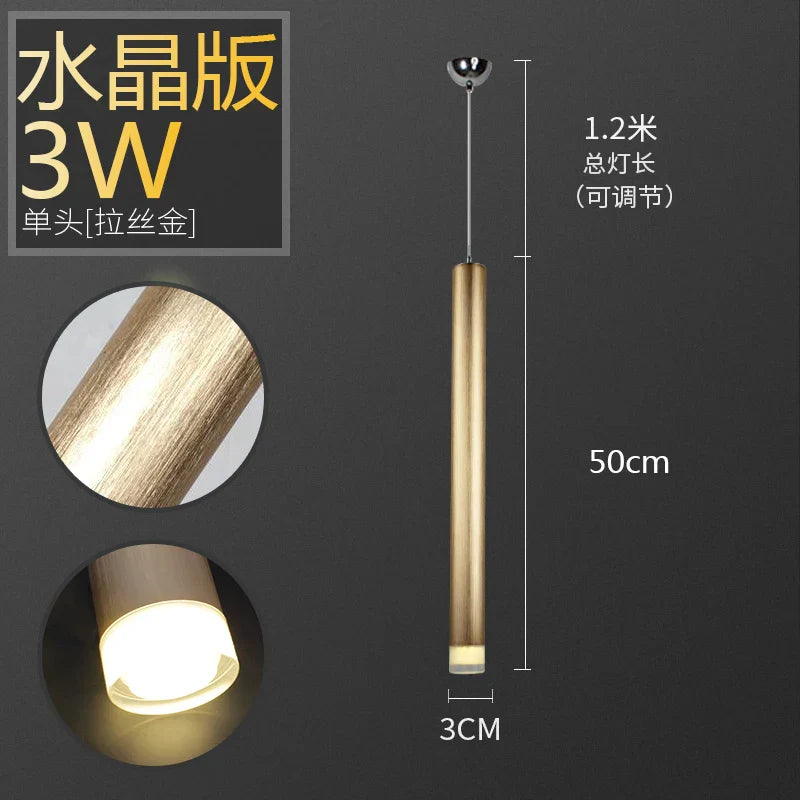 DecorBites™ Aluminum Tube Pendant Light for Dining Room and Kitchen Home Decor