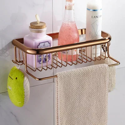 ™ Gold Brass Bathroom Shelf with Soap Holder 30cm/45cm