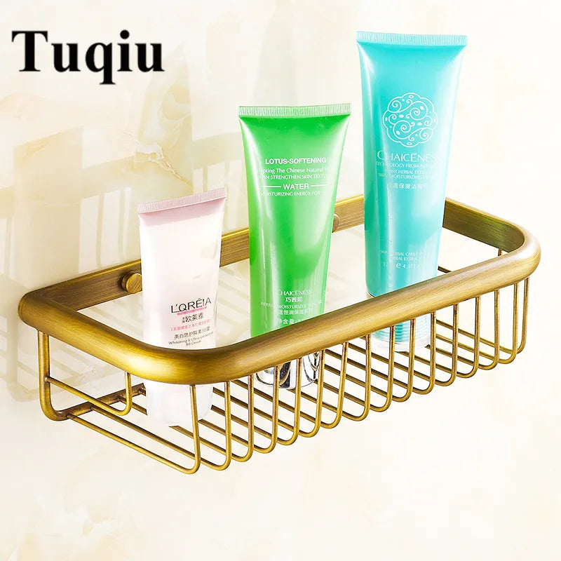 ™ Gold Brass Bathroom Shelf with Soap Holder 30cm/45cm