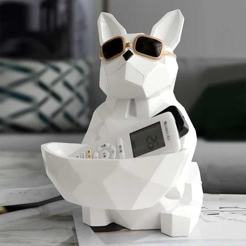 DecorBites™ Cool Dog Tissue Box Holder with Storage Box Home Office Decor Dog Figurine