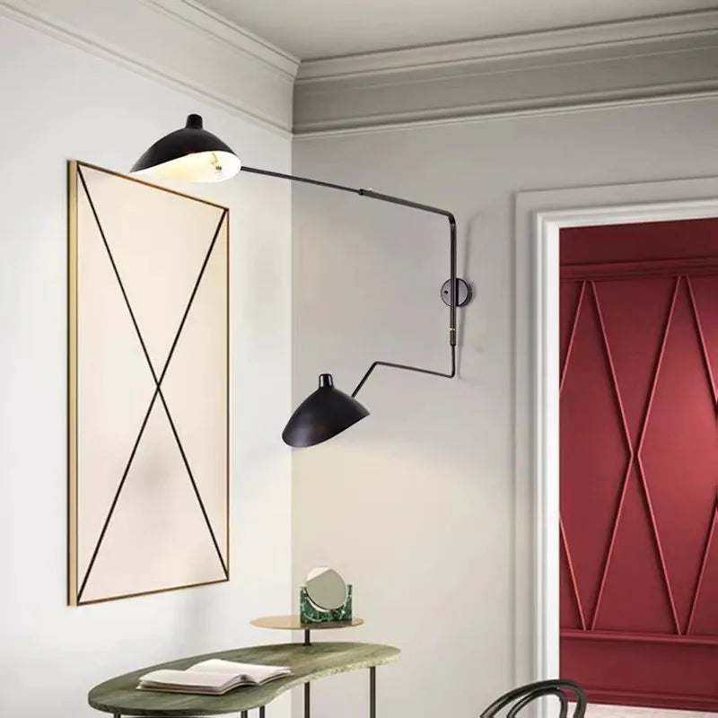 DecorBites™ Black Serge Mouille Wall Lamp: Nordic Design, Creative Living Room Decor