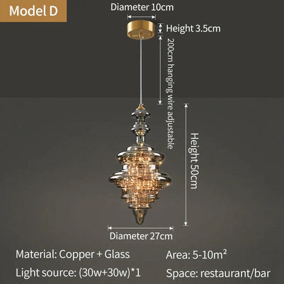 DecorBites™ Crystal Chandelier with LED Light for Modern Kitchen Decor