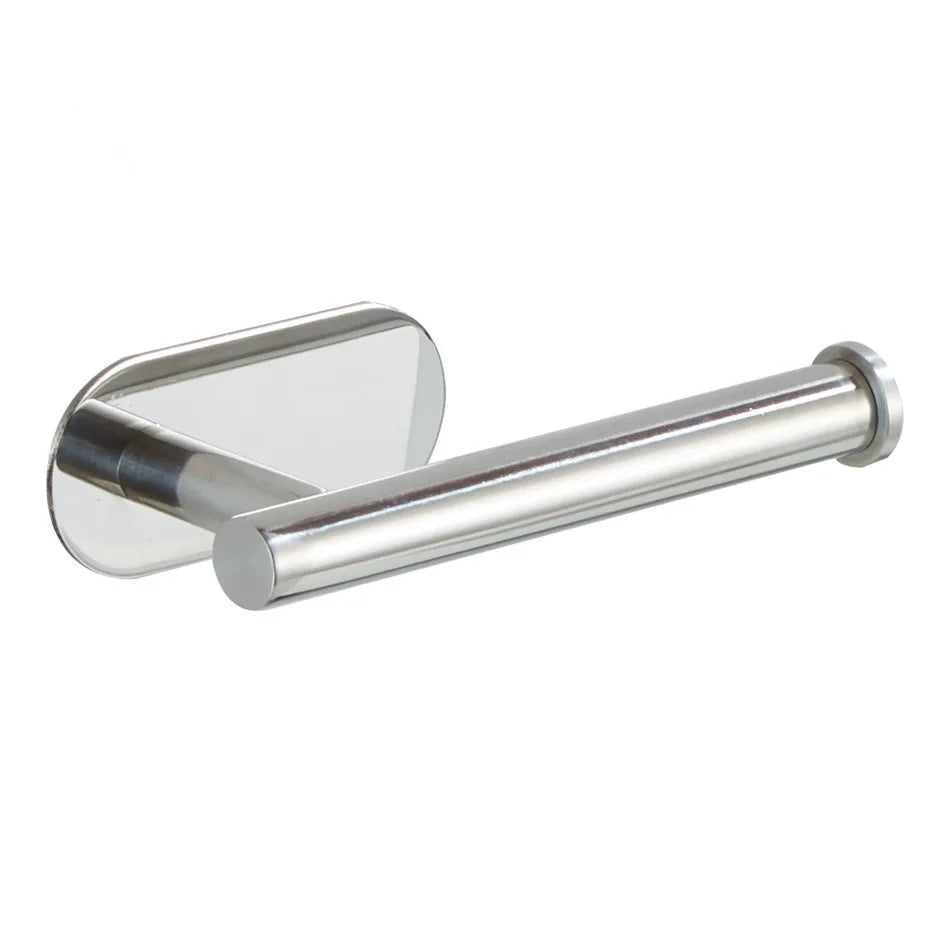 DecorBites™ Brushed Gold Stainless Steel Tissue Holder - Wall Mounted Toilet Paper Roll Stand