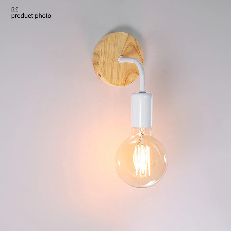 DecorBites™ Hemp Rope Wall Lamp E27 Indoor Outdoor Loft Industrial Sconce Bedside Lamp