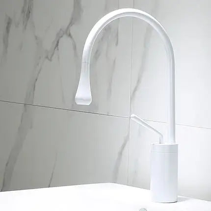DecorBites™ Brushed Gold Basin Faucet Hot Cold Swivel Sink Water Crane