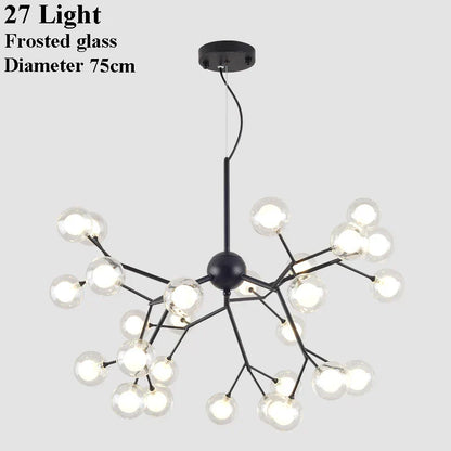 DecorBites™ LED Glass Ball Branch Chandelier | Modern Firefly Art Decor Lighting