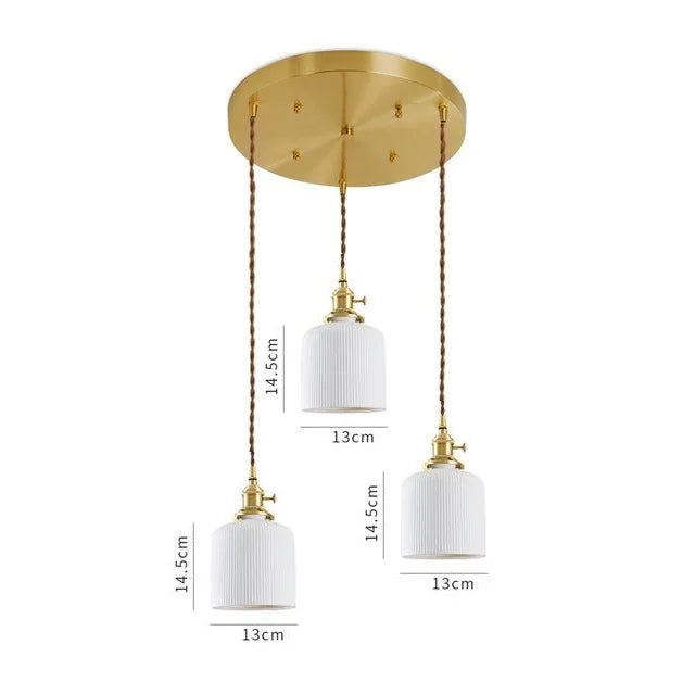 DecorBites™ Ceramic LED Pendant Lights | Copper Modern Hanglamp for Home Indoor Lighting