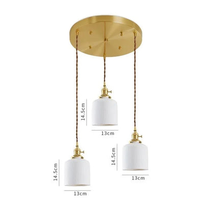 DecorBites™ Ceramic LED Pendant Lights | Copper Modern Hanglamp for Home Indoor Lighting